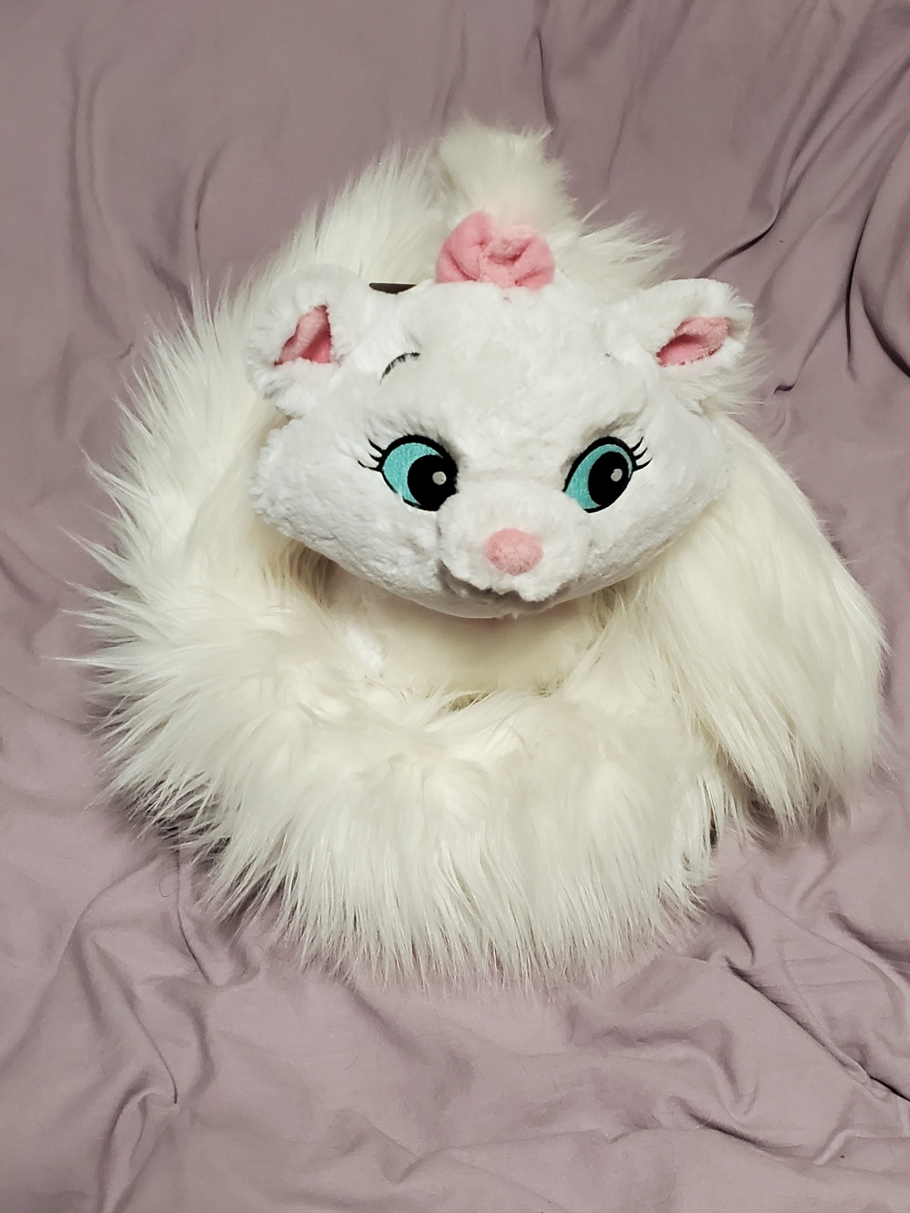 Disney Marie Plush With Pink Bow And 48 Inch Boa Tail